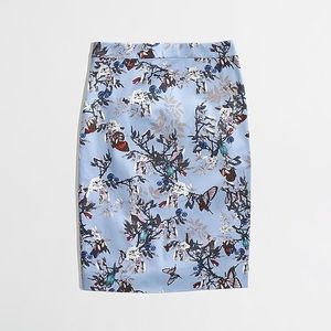 J. Crew Bird Pencil Skirt